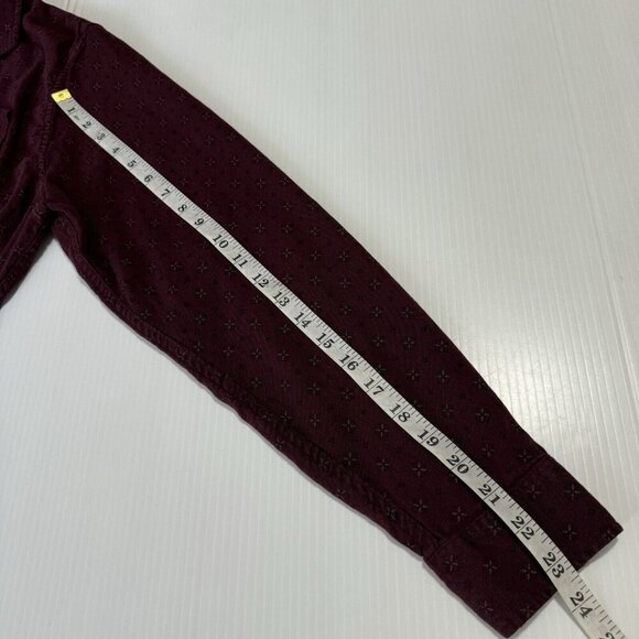 Abercrombie & Fitch Men’s Long Sleeve Button-Up Shirt Burgundy Sz L - Picture 9 of 15